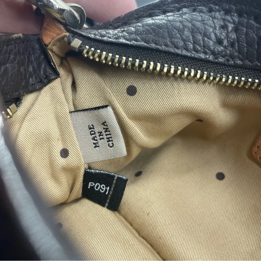 Vintage Kate spade wristlet‎ brown leather perforated